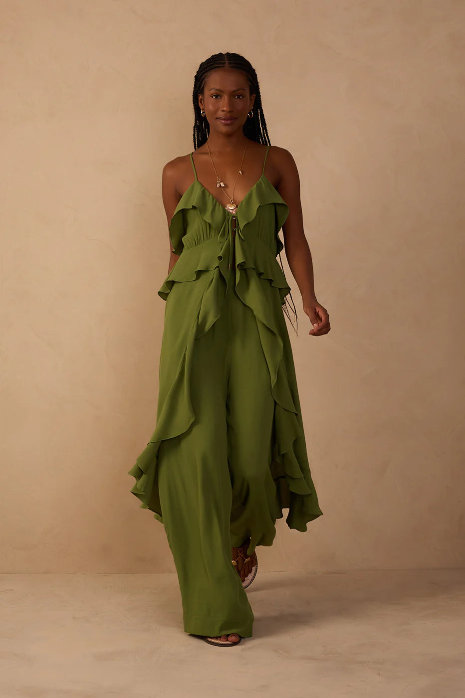 Wide-Leg Crepe Pants - Image 2