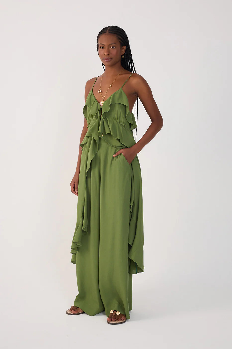 Wide-Leg Crepe Pants - Image 3
