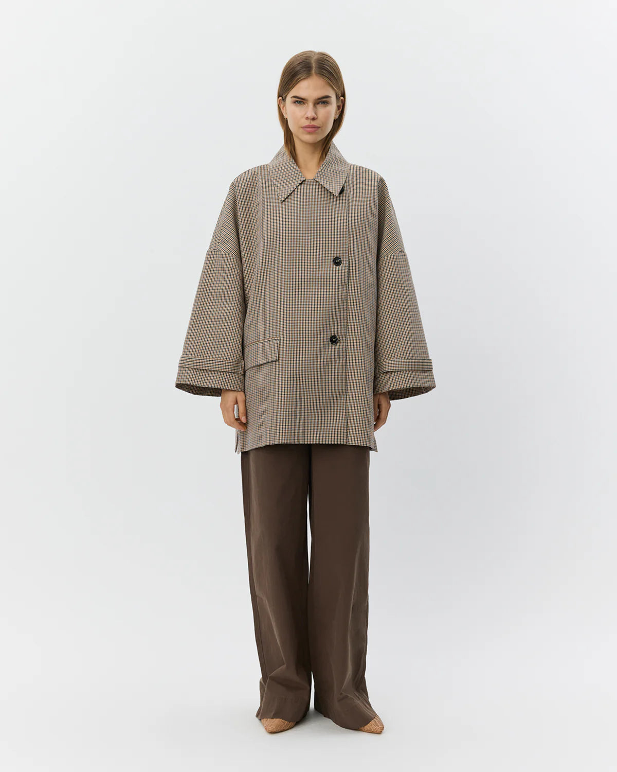 Selina Oversize Check Jacket